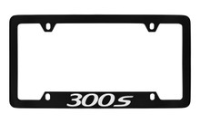 Chrysler 300S Black Coated Zinc Bottom Engraved License Plate Frame Holder With Silver Imprint