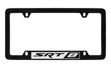 Chrysler SRT 8 Black Coated Zinc Bottom Engraved License Plate Frame 