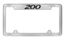 Chrysler 200 Chrome Plated Solid Brass Top Engraved License Plate Frame Holder With Black Imprint