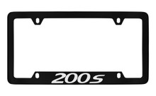 Chrysler 200S Black Coated Zinc Bottom Engraved License Plate Frame Holder With Silver Imprint