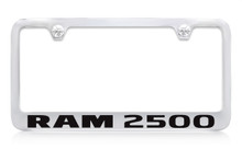 Ram 2500 Chrome Plated Solid Brass License Plate Frame Holder With Black Imprint