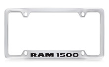Ram 1500 Bottom Engraved Chrome Plated Solid Brass License Plate Frame Holder With Black Imprint