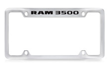 Ram 3500 Top Engraved Chrome Plated Solid Brass License Plate Frame Holder With Black Imprint