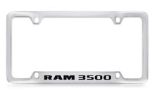 Ram 3500 Bottom Engraved Chrome Plated Solid Brass License Plate Frame Holder With Black Imprint
