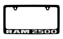 Ram 2500 Black Coated Zinc License Plate Frame Holder With Silver Imprint