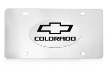 Chevrolet Colorado Logo Chrome Plated Solid Brass Emblem Attached To A Stainless Steel Plate