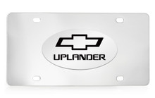 Chevrolet Uplander Logo Chrome Plated Solid Brass Emblem Attached To A Stainless Steel Plate
