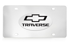 Chevrolet Traverse Logo Chrome Plated Solid Brass Emblem Attached To A Stainless Steel Plate