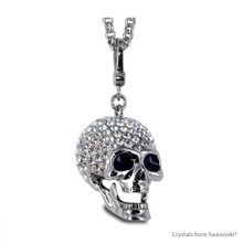 Skull Necklace Embellished With Dazzling Crystals