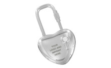 Heart Shape Key Chain With Lock Embellished With Swarovski Crystals
