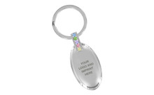 Oval Shape Key Chain Embellished With Dazzling Crystals (KCYO-M300)