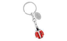 Lady Bug Key Chain With Crystals