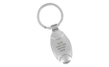 Oval Key Chain Whole Piece In Nickel Plating With Black Gift Box