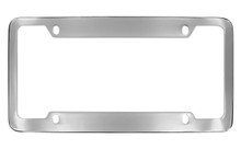Chrome Plated Brass Wide Top & Bottom 4 Hole Plain License Plate Frame 4 Hole