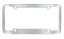 Chrome Plated Brass Plain License Plate Frame 4 Hole