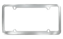 Chrome Plated Plain License Plate Frame With Medium Rim 4 Hole