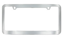 Chrome Plated Plain License Plate Frame With Medium Rim 2 Hole