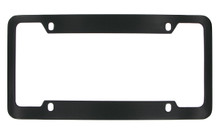 Black Powder Coated Solid Brass License Plate Frame 4 Hole