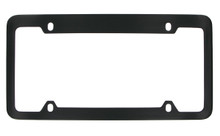 Black Powder Coated Solid Brass License Plate Frame 4 Hole (LF524-4H)