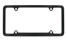 Black Plated Brass Plain License Plate Frame 4 Hole