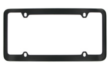 Black Powder Coated Solid Brass License Plate Frame 4 Hole (LF535-4H)