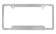 Chrome Plated Medium Top & Wide Bottom Nameplate Series With 4 Open Corners Zinc License Plate Frame 2 Hole