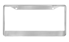 Chrome Plated Zinc License Plate Frame With Rear Clip 2 Hole