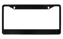 Black-Coated Plated Zinc Plain Dual Rim Recessed Blank License Plate Frame With Rear Clips 2 Hole