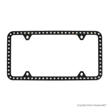 Black Powder Coated Zinc Bling Frame (4H) Embellished With Dazzling Crystals (LFZCY501-AB-4H)