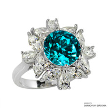 Ring(Size 6, 7, 8) Made With Dazzling Crystals Round 1 Mint