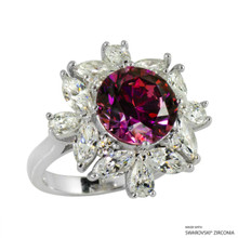 Ring(Size 6, 7, 8) Made With Dazzling Crystals Round 1 Red