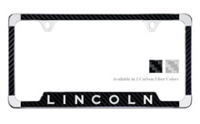 Lincoln License Plate Frame With Carbon Fiber Vinyl Insert