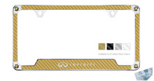 Infiniti Carbon Fiber Vinyl Insert License Frame Made With Dazzling Crystals