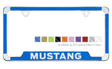 Ford Mustang License Plate Frame With Carbon Fiber Vinyl Insert