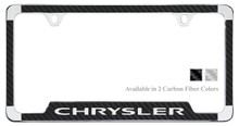 Chrysler License Plate Frame With Carbon Fiber Vinyl Insert