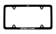 Ford Black Powder Coated Zinc License Plate Frame With Logo And Escape Imprint In White