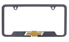 Chevrolet Hydrographic Carbon Fiber Frame With 3D Chevrolet Logo Emblem