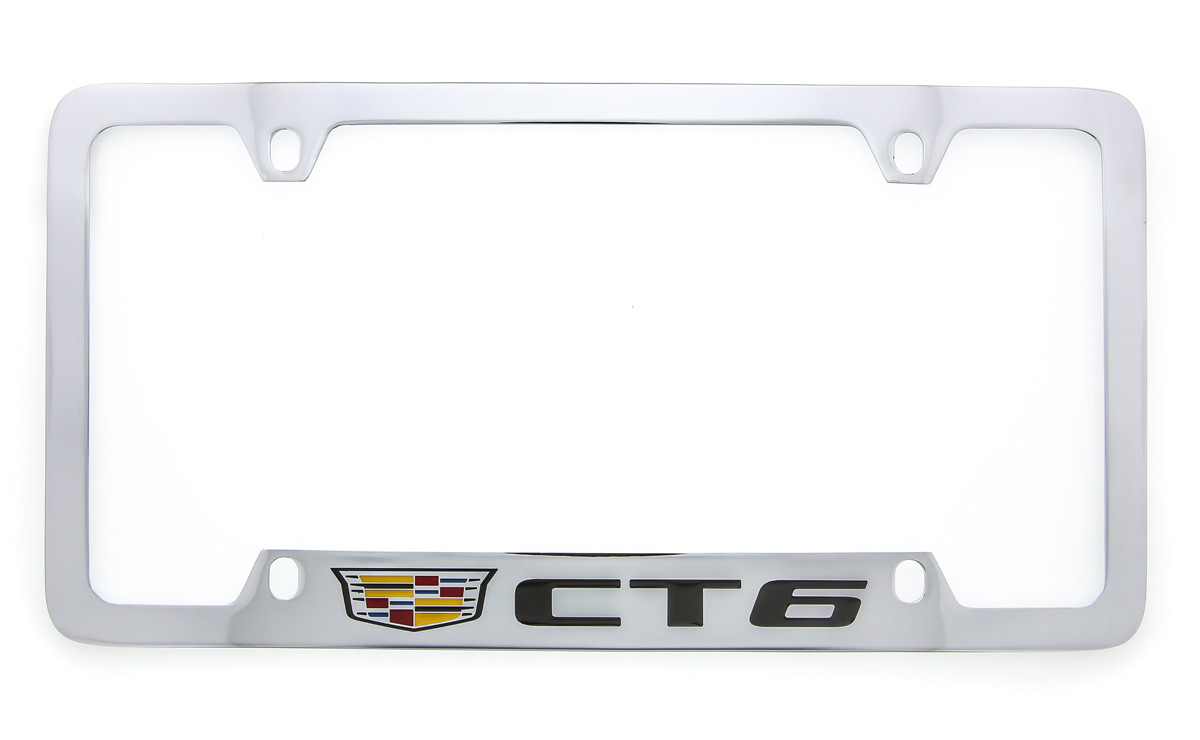 Cadillac Logo And Ct6 Wordmark License Plate Frame Holder