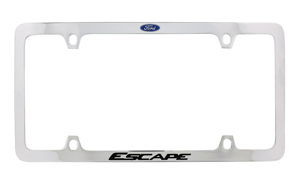 Mercury Logo Chrome Plated Brass Metal License Plate Frame Holder