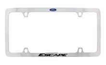 Ford Escape with Blue Logo Thin Rim Chrome Plated Metal License Plate Frame Holder
