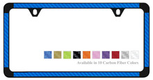 Black Thin Rim License Plate Frame With Carbon Fiber Insert