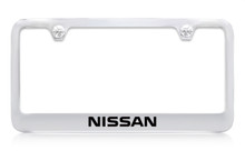 Nissan chrome plated with Nissan Logo engraved on wide bottom
