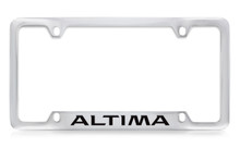 Nissan Altima chrome plated License Plate Frame bottom engraved  4 holes