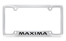 Nissan Maxima chrome plated bottom engraved  license frame