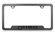 Ford F 150 Black Plated License Frame with logo engraved