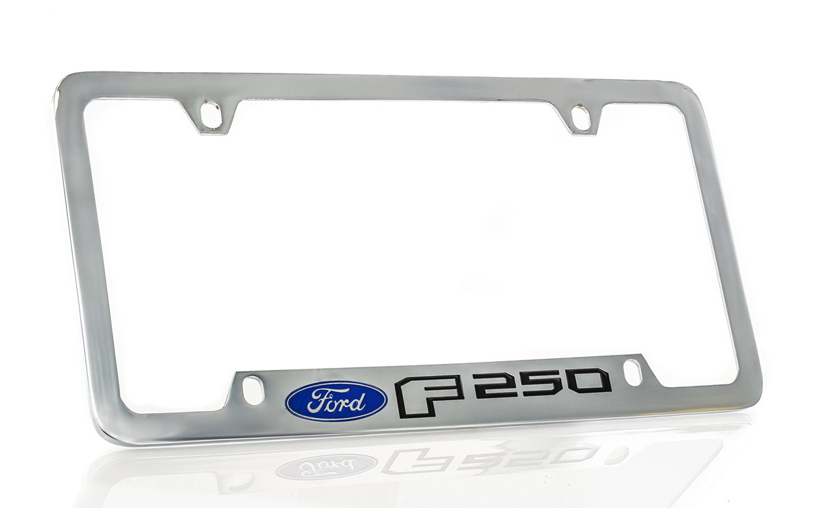 Ford F-250 Chrome Metal license Plate Frame Holder