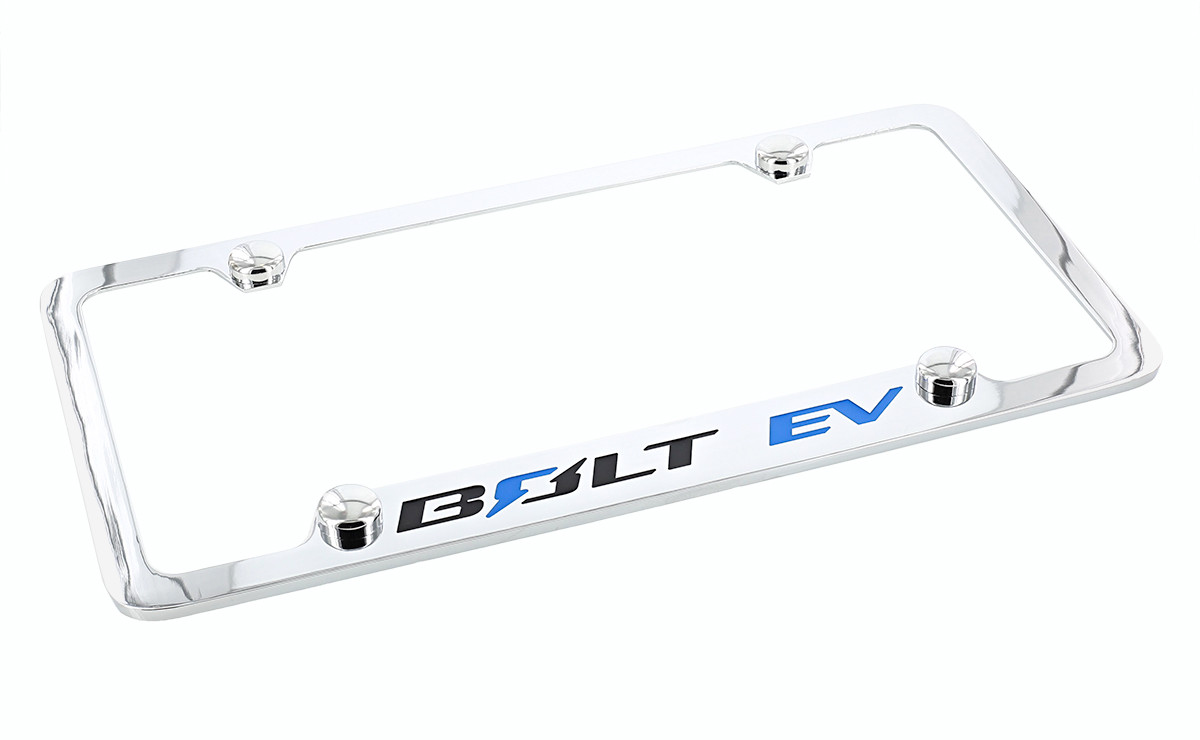 Chevrolet Bolt EV Wordmark Metal License Plate Frame Holder 2 Hole