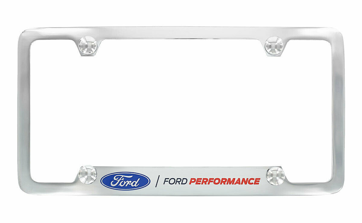 Ford Performance Lcense Plate Frame Black Stanless Steel 'Ford