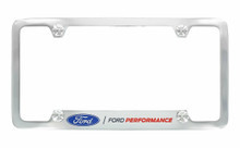 Ford Performance Chrome Plated Metal License Plate Frame Holder 4 Hole