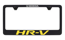 Honda HRV wordmark black coated metal license plate frame holder 2 hole